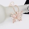 Rose Gold Opal Butterfly Pendant Necklace7