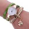 Rhinestone-Charm-Bracelet-Watch-green