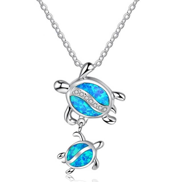 Blue-Stone-Double-Turtle-Pendants-Necklaces-For-Women-Fashion-Animal-Jewelry_4