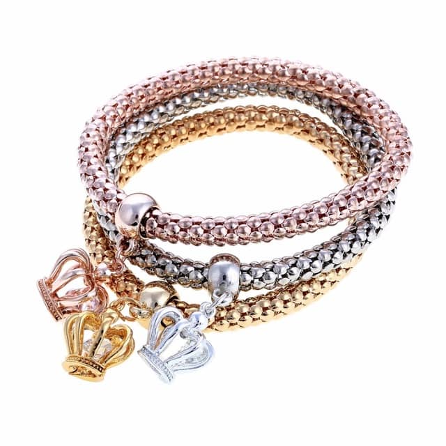 3Pcs-Set-Gold-Silver-Rose-Gold-Colors-Elastic-Bracelets-For-Women-Multilayer-Crown-Pendant-Bangles-Gifts_0