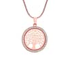 Hot-Tree-of-Life-Crystal-Round-Small-Pendant-Necklace-Gold-Silver-Colors-Bijoux-Collier-Elegant-Women Rose Gold Color_2