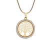 Hot-Tree-of-Life-Crystal-Round-Small-Pendant-Necklace-Gold-Silver-Colors-Bijoux-Collier-Elegant-Women Gold Color_2