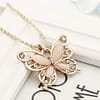 Rose Gold Opal Butterfly Pendant Necklace9