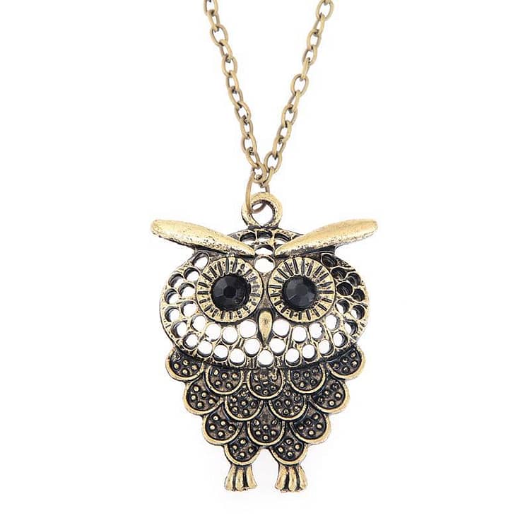 Vintage-Owl-Pendant-Necklace-bronze
